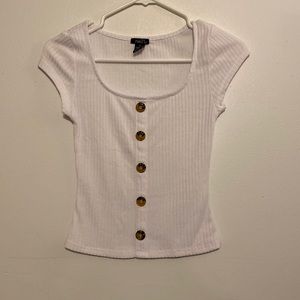Rue 21 White Button Down Shirt